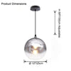 WOMO Coloured Glass Globe Pendant Light-WM2500 thumbnail