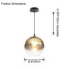WOMO Coloured Glass Globe Pendant Light-WM2500 thumbnail