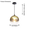 WOMO Coloured Glass Globe Pendant Light-WM2500 thumbnail