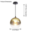 WOMO Coloured Glass Globe Pendant Light-WM2500 thumbnail