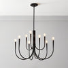 WOMO Swoop Arm Candle Chandelier-WM2508 thumbnail
