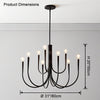 WOMO Swoop Arm Candle Chandelier-WM2508 thumbnail