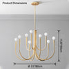 WOMO Swoop Arm Candle Chandelier-WM2508 thumbnail