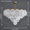WOMO Tiered Textured Glass Cloud Chandelier-WM2005 thumbnail
