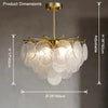 WOMO Tiered Textured Glass Cloud Chandelier-WM2005 thumbnail