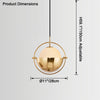 WOMO Adjustable Glass Globe Pendant Light-WM2563 thumbnail