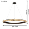 WOMO Tiered Circular Alabaster Chandelier-WM2858 thumbnail