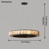 WOMO Tiered Circular Alabaster Chandelier-WM2858 thumbnail
