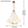 WOMO Cluster Globe Alabaster Pendant Chandelier-WM2865 thumbnail