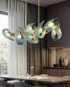 WOMO Peacock Blue Art Glass Linear Chandelier-WM2213c thumbnail