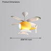 WOMO Airplane Children Ceiling Fan Lamp-WM5007 thumbnail