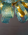 WOMO Peacock Blue Art Glass Linear Chandelier-WM2213c thumbnail