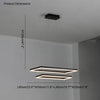 WOMO Black Tiered Rectangular Chandelier-WM2120 thumbnail