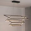 WOMO Black Tiered Rectangular Chandelier-WM2120 thumbnail