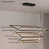 WOMO Black Tiered Rectangular Chandelier-WM2120 thumbnail