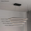WOMO Black Tiered Rectangular Chandelier-WM2120 thumbnail