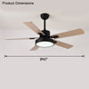 WOMO 5 Blade Modern Wood Ceiling Fan Lamp-WM5039 thumbnail