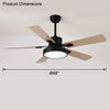 WOMO 5 Blade Modern Wood Ceiling Fan Lamp-WM5039 thumbnail