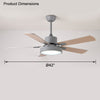 WOMO 5 Blade Modern Wood Ceiling Fan Lamp-WM5039 thumbnail