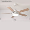 WOMO 5 Blade Modern Wood Ceiling Fan Lamp-WM5039 thumbnail