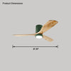 WOMO Mid-century Modern Hugger Ceiling Fan Lamp-WM5067 thumbnail