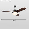 WOMO 3 Wood Blade Ceiling Fan Lamp-WM5090 thumbnail