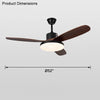 WOMO 3 Wood Blade Ceiling Fan Lamp-WM5090 thumbnail