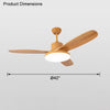 WOMO 3 Wood Blade Ceiling Fan Lamp-WM5090 thumbnail