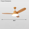 WOMO 3 Wood Blade Ceiling Fan Lamp-WM5090 thumbnail