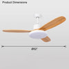 WOMO 3 Wood Blade Ceiling Fan Lamp-WM5090 thumbnail