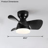 WOMO Small Flush Mount Ceiling Fan Lamp-WM5114 thumbnail