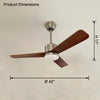 WOMO Mid Century Modern Ceiling Fan Lamp-WM5117 thumbnail