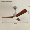 WOMO Mid Century Modern Ceiling Fan Lamp-WM5117 thumbnail