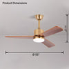 WOMO Mid Century Modern Ceiling Fan Lamp-WM5117 thumbnail