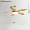 WOMO Scandi 5 Blade Ceiling Fan Lamp-WM5125 thumbnail