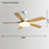 WOMO Scandi 5 Blade Ceiling Fan Lamp-WM5125 thumbnail