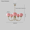 WOMO Pink Glass Globe Arm Chandelier-WM2052 thumbnail