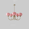 WOMO Pink Glass Globe Arm Chandelier-WM2052 thumbnail