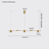 WOMO 6 Light Linear Chandelier-WM2048 thumbnail