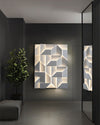 WOMO Rectangular Sculptural Art Wall Sconce-WM6020 thumbnail