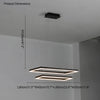 WOMO Black Tiered Rectangular Chandelier-WM2120 thumbnail