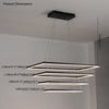 WOMO Black Tiered Rectangular Chandelier-WM2120 thumbnail
