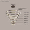 WOMO Tiered Ring LED Chandelier-WM2159 thumbnail