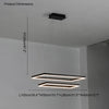 WOMO Black Tiered Rectangular Chandelier-WM2120 thumbnail