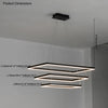 WOMO Black Tiered Rectangular Chandelier-WM2120 thumbnail