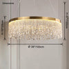 WOMO Fringe Round Crystal Chandelier-WM2362 thumbnail
