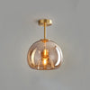WOMO Smoked/Amber Blown Glass Pendant Light-WM2108 thumbnail