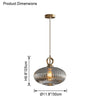 WOMO Reeded Glass Pendant Light-WM2264 thumbnail
