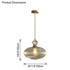 WOMO Reeded Glass Pendant Light-WM2264 thumbnail