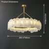 WOMO Alabaster Round Chandelier-WM2392a thumbnail